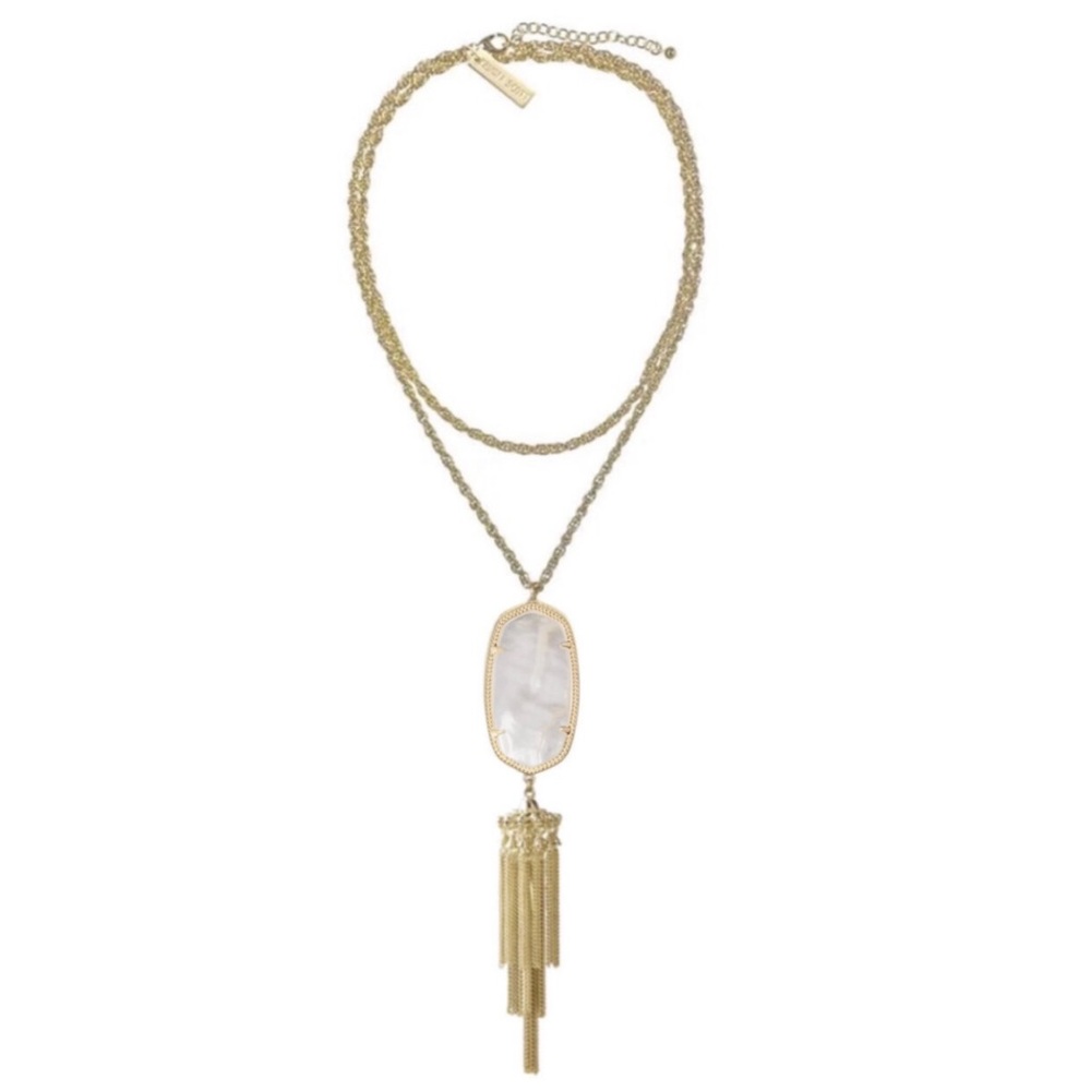 KENDRA SCOTT • Gold Rayne Mother Of Pearl Tassel Necklace - Picture 3 of 7